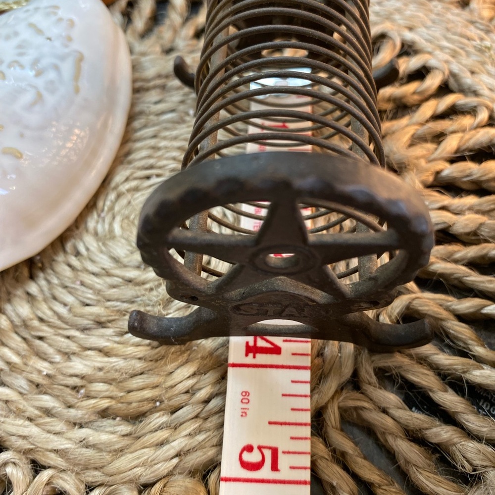 Rustic Brown Metal Spiral Mail Sorter